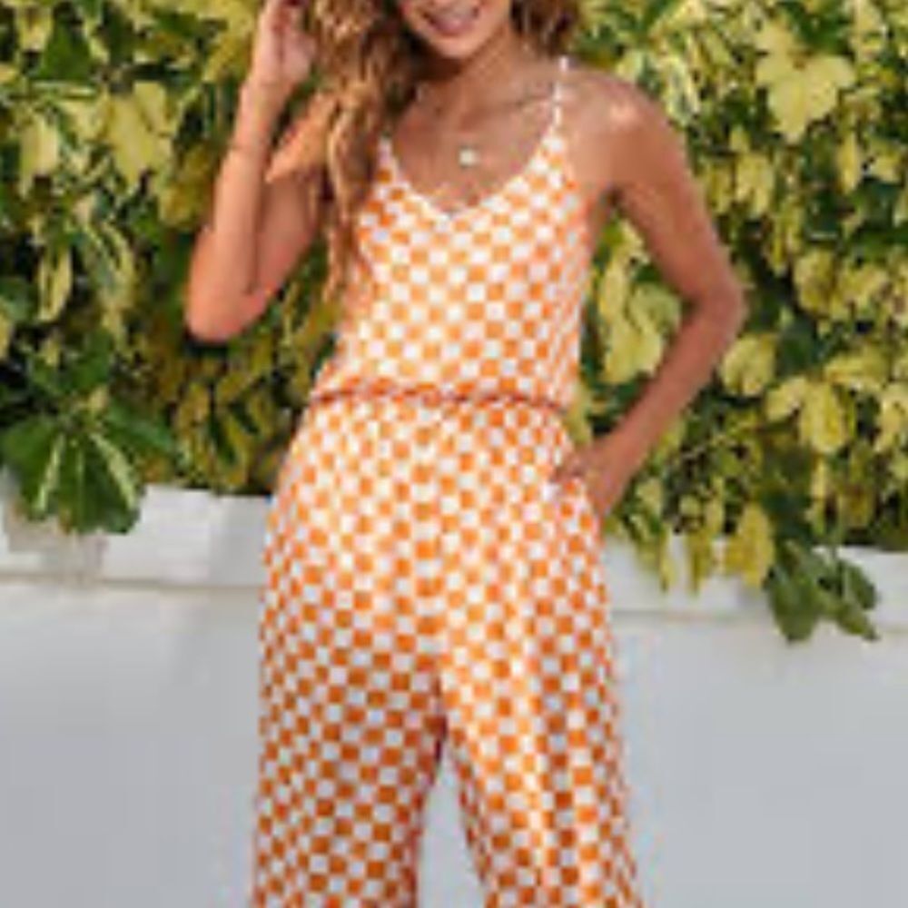 Jachs Girlfriend Checkered Jumpsuit Size S - Picture 1 of 12